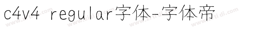 c4v4 regular字体字体转换